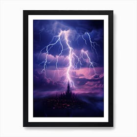 Lightning In The Sky 5 Art Print