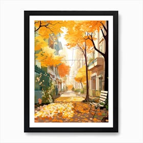 Buenos Aires In Autumn Fall Travel Art 4 Art Print