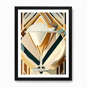 Coconut Cream Pie Cocktail Poster Art Deco 2 Cocktail Poster Art Print