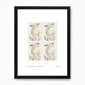 Cute Animals Collection Lamb 4 Art Print