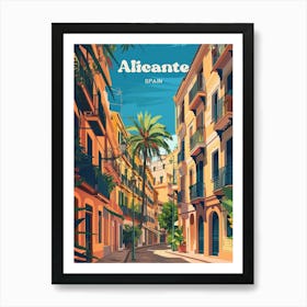 Alicante Spain Vibrant Digital Travel Art Art Print