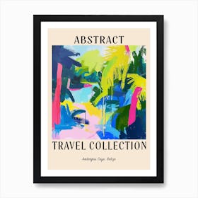 Abstract Travel Collection Poster Ambergris Caye Belize 2 Art Print