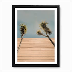 Retro Palms Art Print