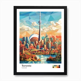 Toronto, Canada, Geometric Illustration 4 Poster Art Print