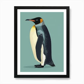 Emperor Penguin Grytviken Minimalist Illustration 4 Art Print