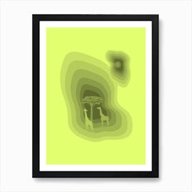 Green Safari Art Print