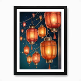 Chinese Lanterns 8 Art Print