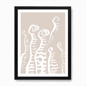 Fern Scandinavian Minimalist Abstract Art Print