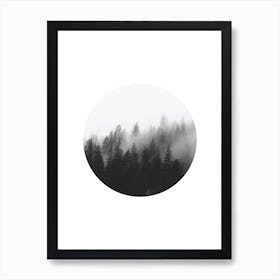 Forest In A Circle Art Print