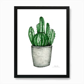 Aloe vera plant. Green plant. Beautiful plant. Thorns plant. Aloe vera flowers.25 Art Print