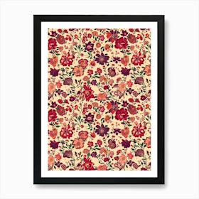 Orchid Orbit London Fabrics Floral Pattern 4 Art Print