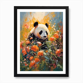 Panda Art In Neo Impressionism Style 1 Art Print