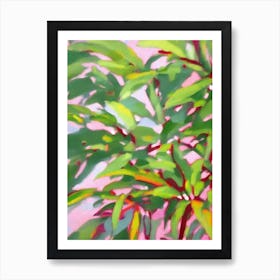 Schefflera Impressionist Painting Plant Art Print
