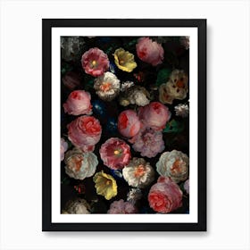 Antique Jan Davidsz De Heem Botanical Night Garden Art Print