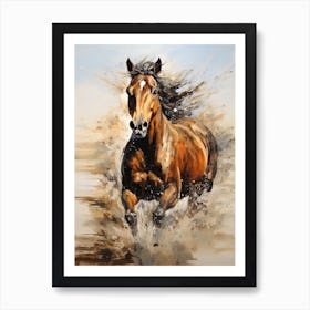 A Horse Painting In The Style Of Acrylic Painting 3 Art Print
