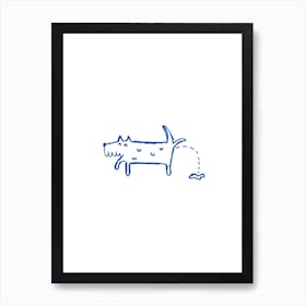 Cheeky Dog Art Print