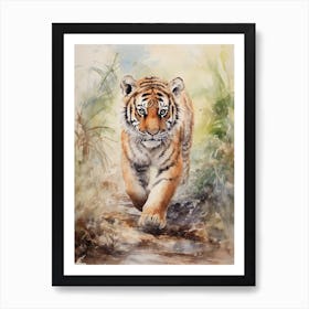 Tiger Illustration Drawing Watercolour 4 Affiche