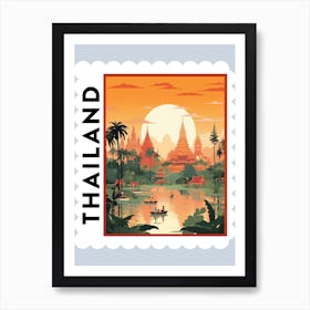 Thailand Travel Stamp Poster Art Print