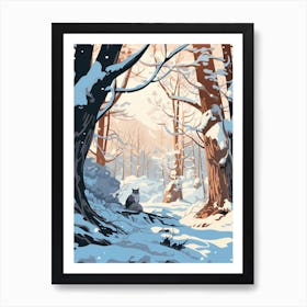 Winter Vole 2 Illustration Art Print