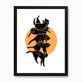 Cats In The Sun Art Print