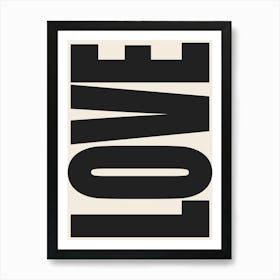 Love - Black Art Print