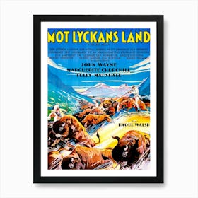 The Big Trail, John Wayne, American Western, 1930, Movie Poster From Sweden Art Print