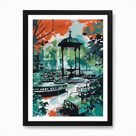 Central Park Conservatory Garden Usa Painting 3 Art Print