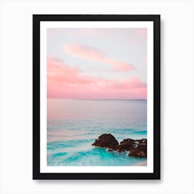 Magens Bay Beach, Us Virgin Islands Pink Photography 1 Art Print