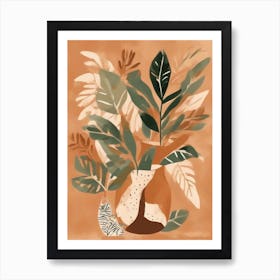 Terracotta pottery plant Art Print