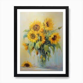 Sunflowers In A Vase 9 Art Print