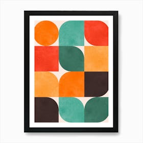 Colorful geometric shapes 5 Art Print