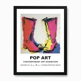 Poster Boots Pop Art 1 Art Print