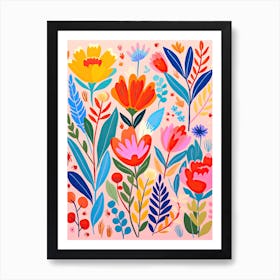 Flowers 15, Matisse style, Floral 2 Art Print