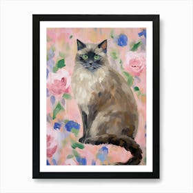 A Himalayan Cat Painting, Impressionist Painting 1 Art Print