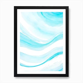 Blue Ocean Wave Watercolor Vertical Composition 59 Art Print