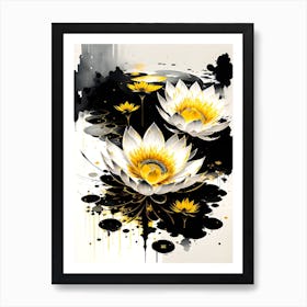 Lotus Flower Painting 1 Art Print