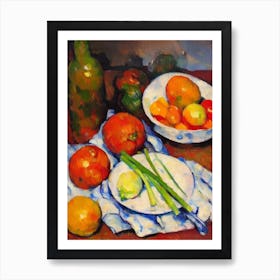 Leek 2 Cezanne Style vegetable Art Print