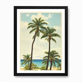 Wailea Beach Maui Hawaii Vintage Art Print