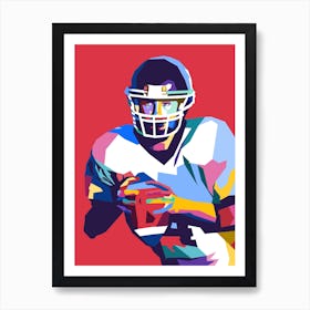 American Football Pop Art 10 Art Print