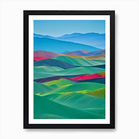 Death Valley National Park United States Of America Blue Oil Painting 2  Art Print