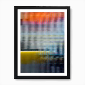 Colourful View Through Textured Glass Window Art Print