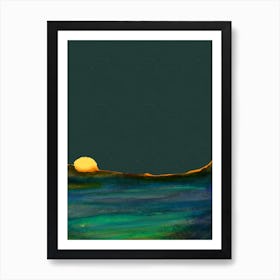 Sunset Over The Ocean Art Print