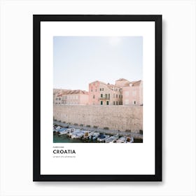 Coordinates Poster Dubrovnik Croatia Art Print