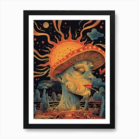 Psychedelic Woman Art Print