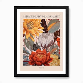 Fall Botanicals Peony 1 Poster Poster