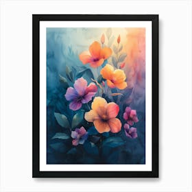 Watercolor Flowers Art Print