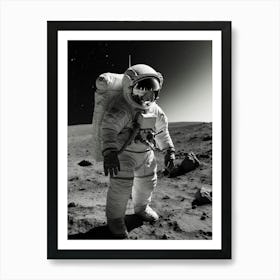 Astronaut On The Moon Art Print