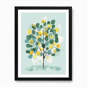 Lime Tree Flat Illustration 6 Art Print