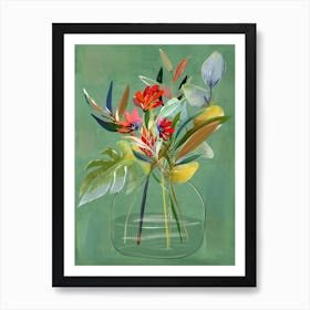Minimal Art Vase With Flowers 7 Art Print