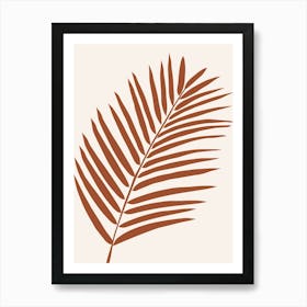 Palm Leaf Brown Art Print